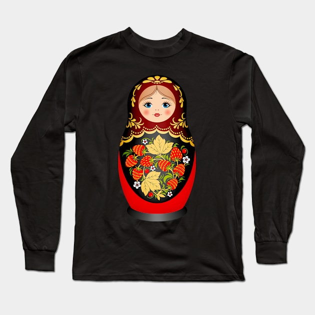 Beautiful Matryoshka Russian Nesting Doll Long Sleeve T-Shirt by SperkerFulis